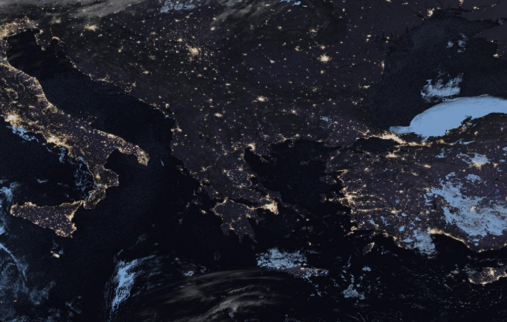 Τελευταία δορυφορική εικόνα νεφοκάλυψης