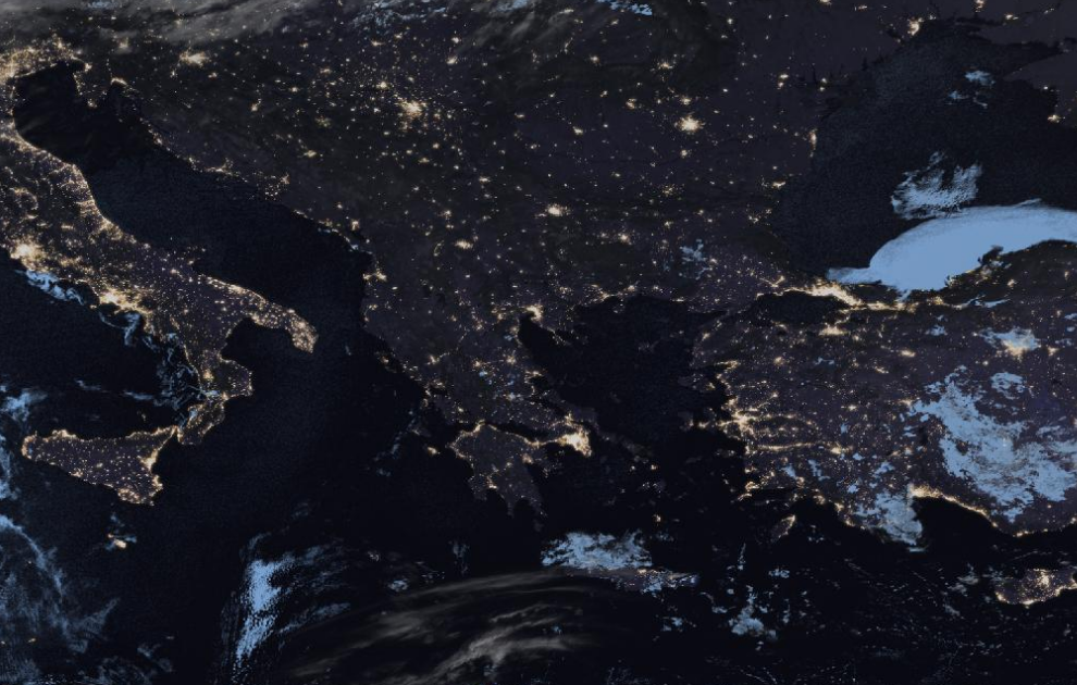 Τελευταία δορυφορική εικόνα νεφοκάλυψης