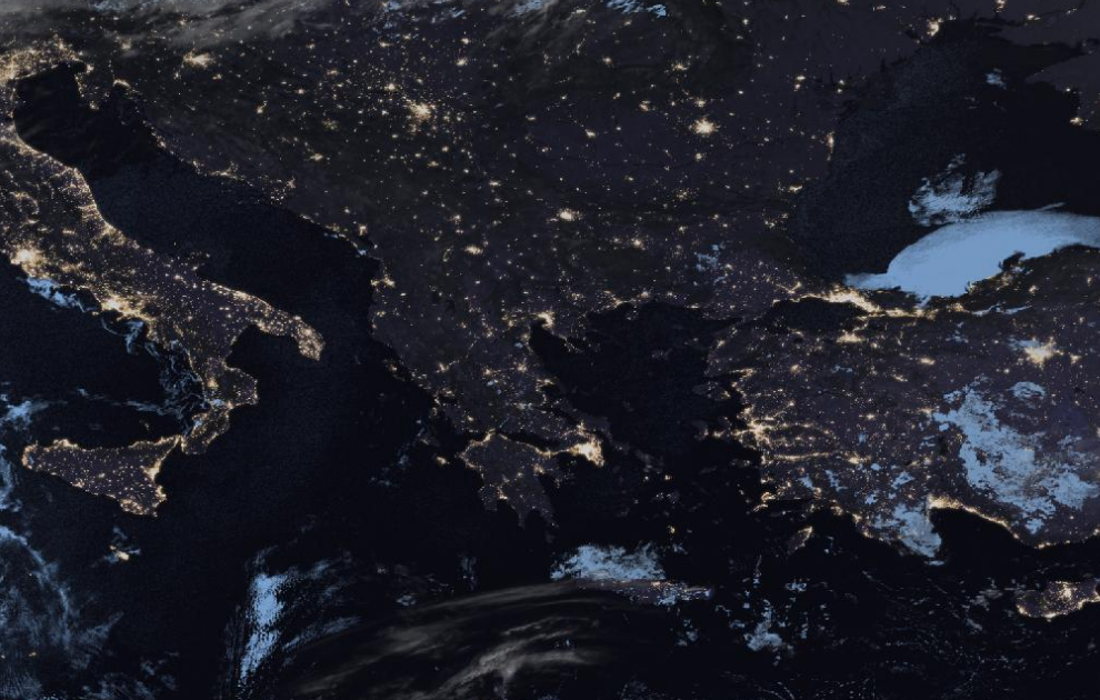 Τελευταία δορυφορική εικόνα νεφοκάλυψης