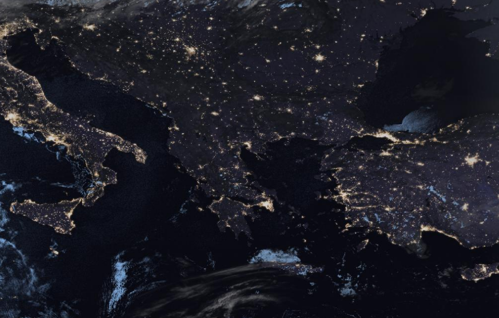 Τελευταία δορυφορική εικόνα νεφοκάλυψης