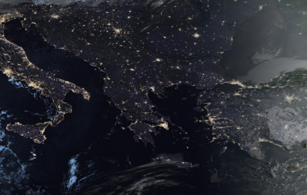 Τελευταία δορυφορική εικόνα νεφοκάλυψης