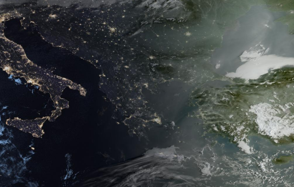 Τελευταία δορυφορική εικόνα νεφοκάλυψης