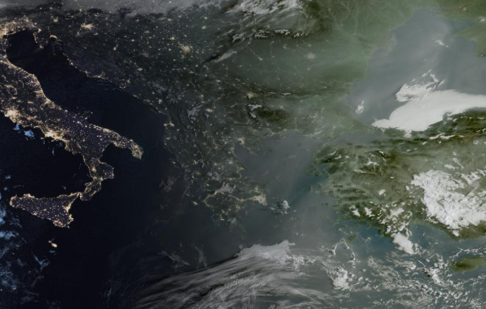 Τελευταία δορυφορική εικόνα νεφοκάλυψης