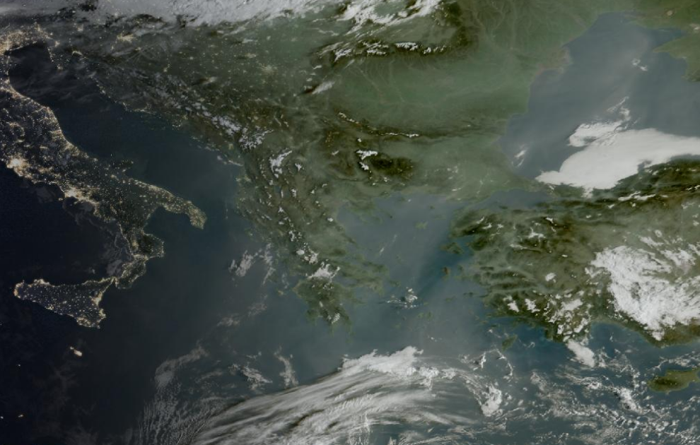 Τελευταία δορυφορική εικόνα νεφοκάλυψης