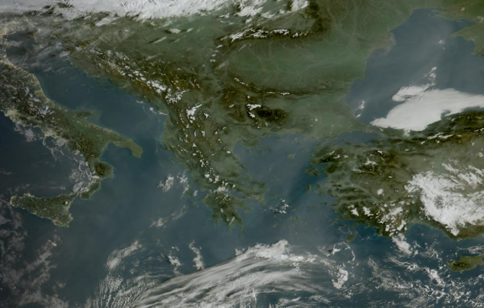 Τελευταία δορυφορική εικόνα νεφοκάλυψης