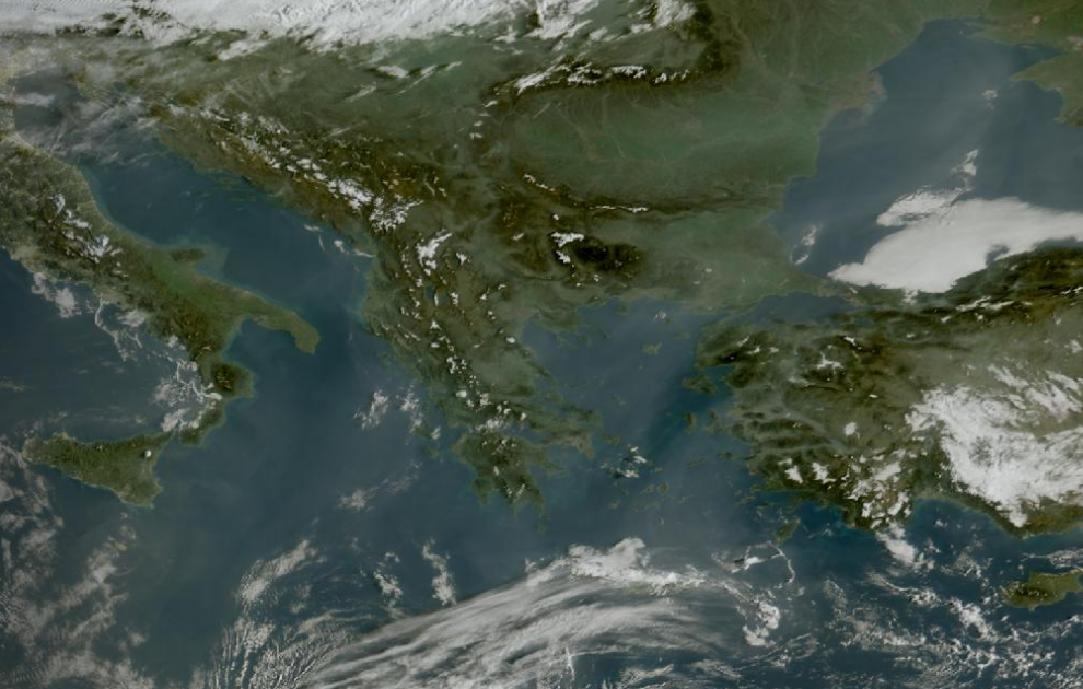 Τελευταία δορυφορική εικόνα νεφοκάλυψης