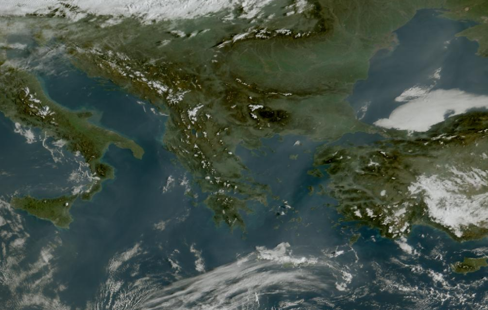 Τελευταία δορυφορική εικόνα νεφοκάλυψης