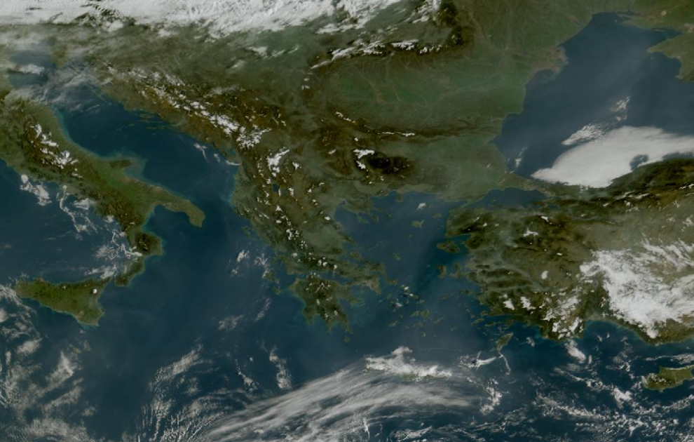 Τελευταία δορυφορική εικόνα νεφοκάλυψης