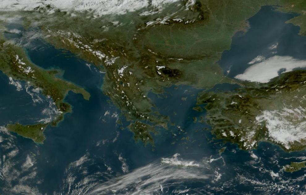 Τελευταία δορυφορική εικόνα νεφοκάλυψης