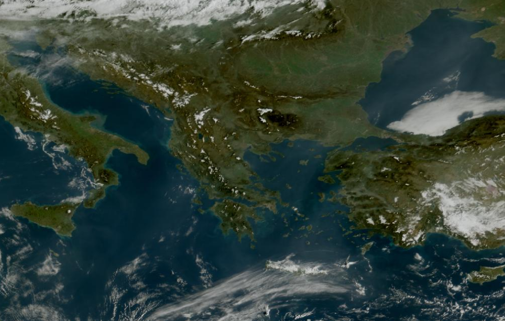 Τελευταία δορυφορική εικόνα νεφοκάλυψης