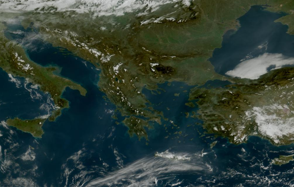 Τελευταία δορυφορική εικόνα νεφοκάλυψης