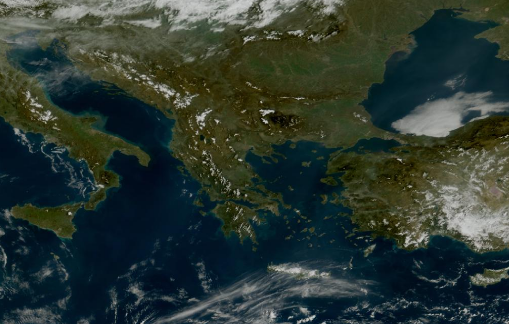 Τελευταία δορυφορική εικόνα νεφοκάλυψης