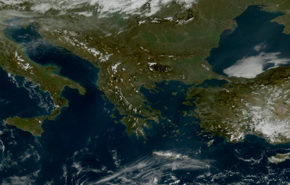 Τελευταία δορυφορική εικόνα νεφοκάλυψης