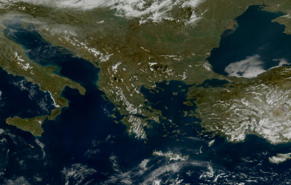 Τελευταία δορυφορική εικόνα νεφοκάλυψης