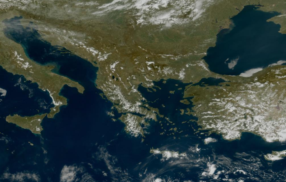 Τελευταία δορυφορική εικόνα νεφοκάλυψης