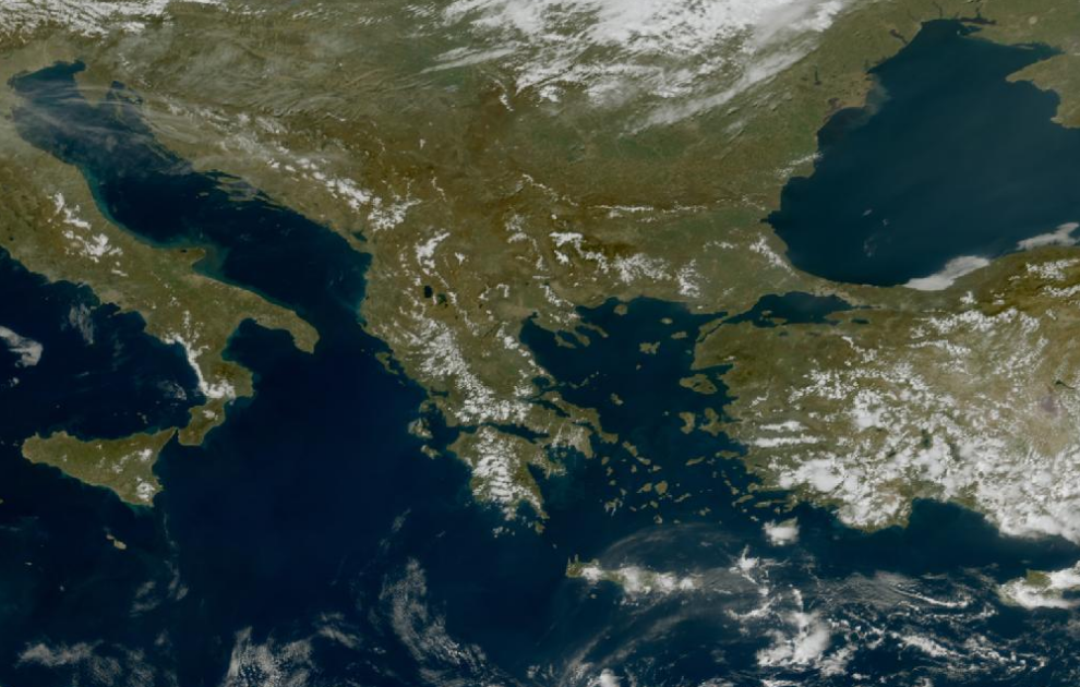 Τελευταία δορυφορική εικόνα νεφοκάλυψης