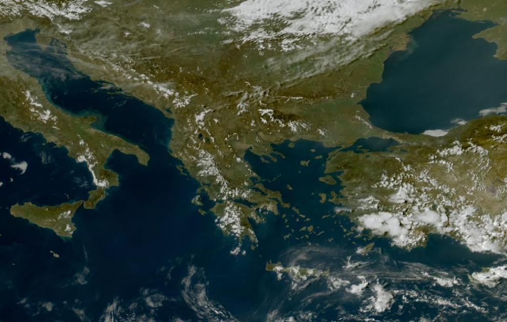 Τελευταία δορυφορική εικόνα νεφοκάλυψης