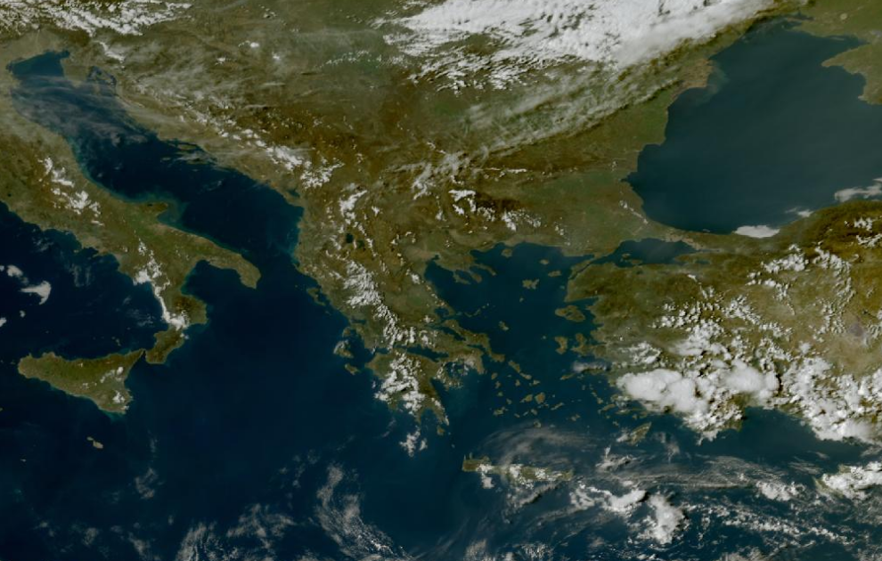 Τελευταία δορυφορική εικόνα νεφοκάλυψης