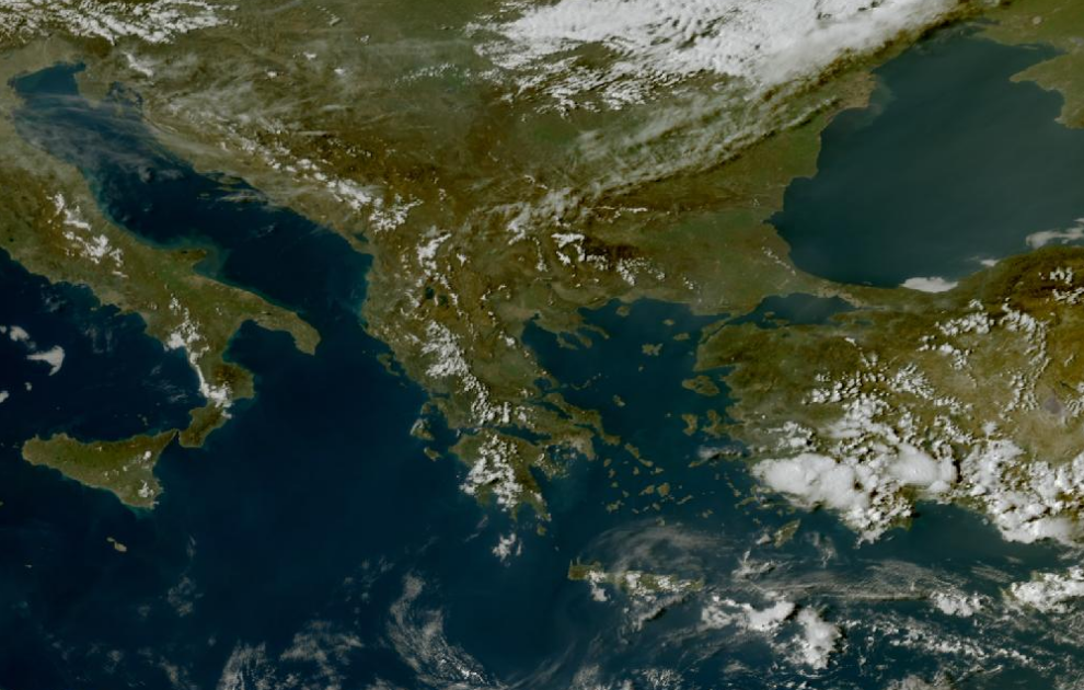 Τελευταία δορυφορική εικόνα νεφοκάλυψης