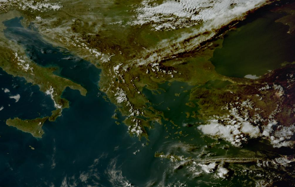 Τελευταία δορυφορική εικόνα νεφοκάλυψης