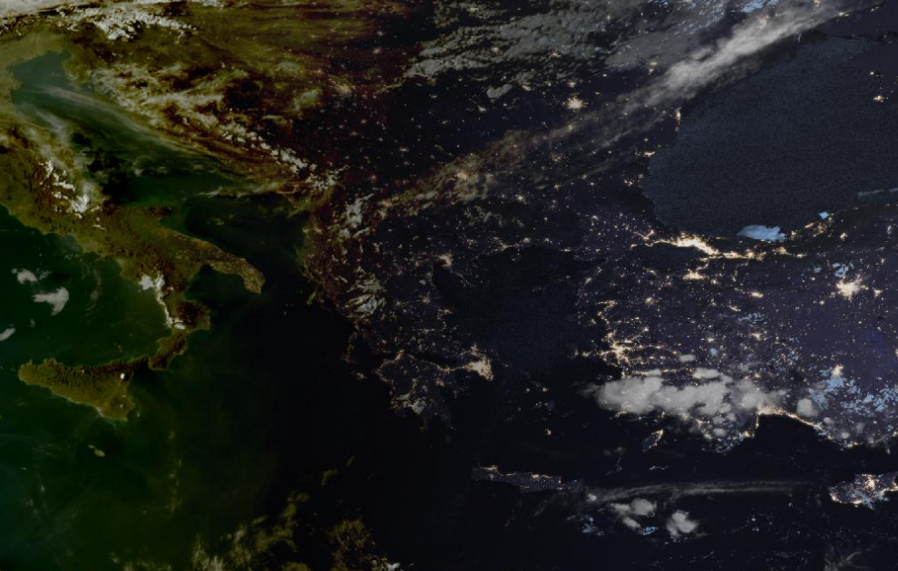 Τελευταία δορυφορική εικόνα νεφοκάλυψης