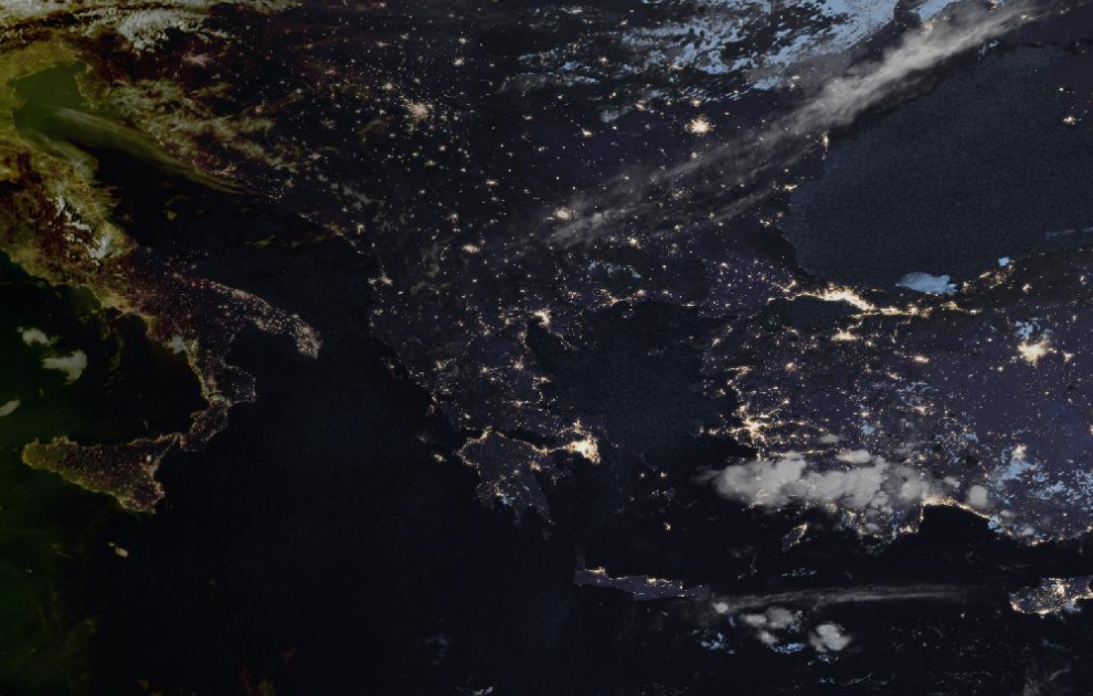 Τελευταία δορυφορική εικόνα νεφοκάλυψης