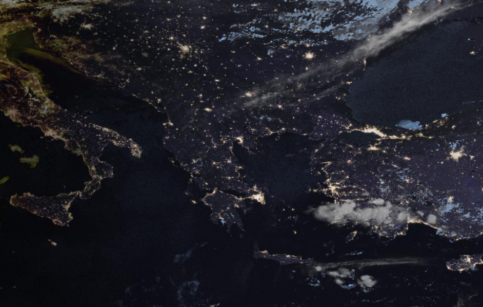 Τελευταία δορυφορική εικόνα νεφοκάλυψης