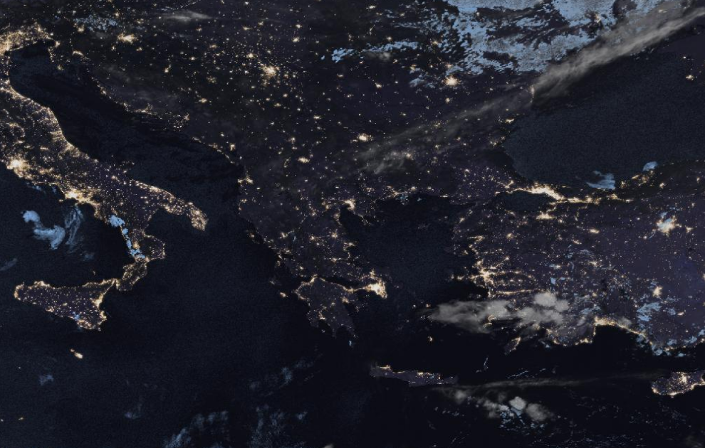 Τελευταία δορυφορική εικόνα νεφοκάλυψης