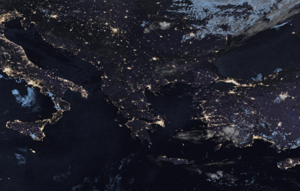 Τελευταία δορυφορική εικόνα νεφοκάλυψης