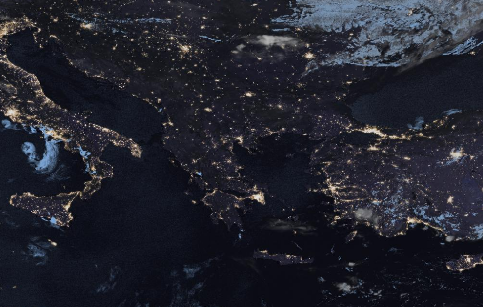 Τελευταία δορυφορική εικόνα νεφοκάλυψης