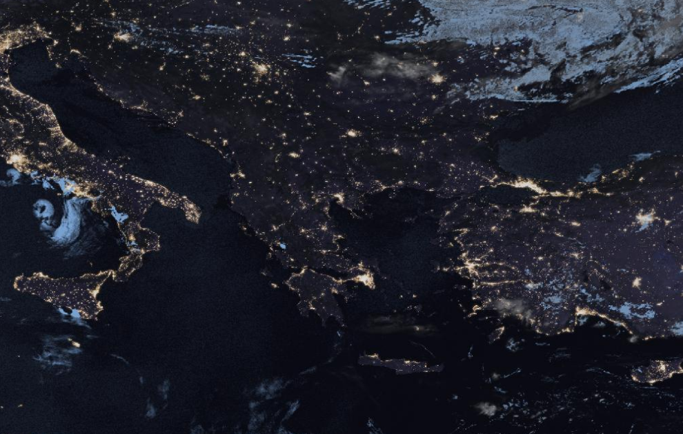 Τελευταία δορυφορική εικόνα νεφοκάλυψης