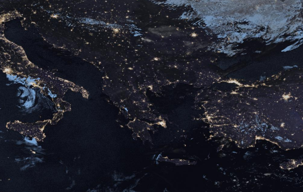 Τελευταία δορυφορική εικόνα νεφοκάλυψης