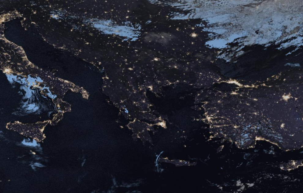 Τελευταία δορυφορική εικόνα νεφοκάλυψης