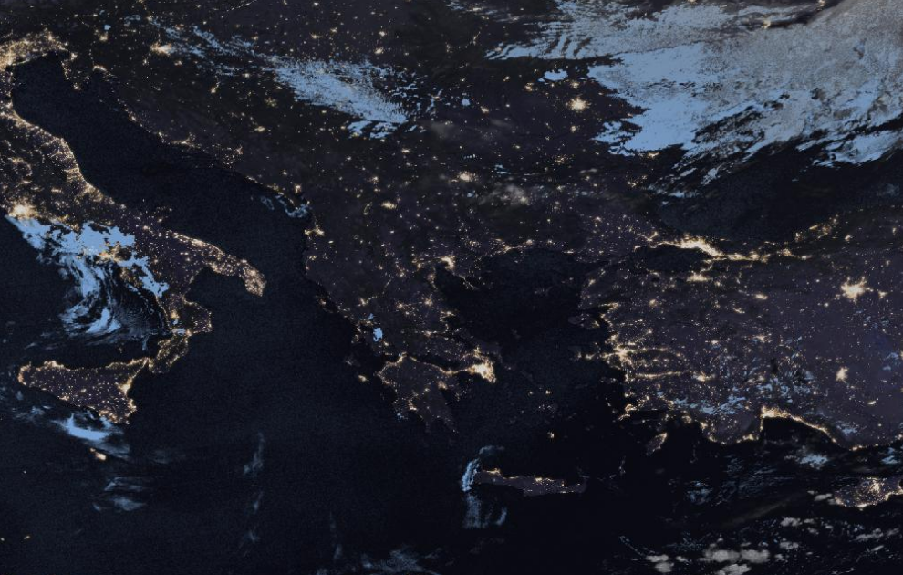 Τελευταία δορυφορική εικόνα νεφοκάλυψης