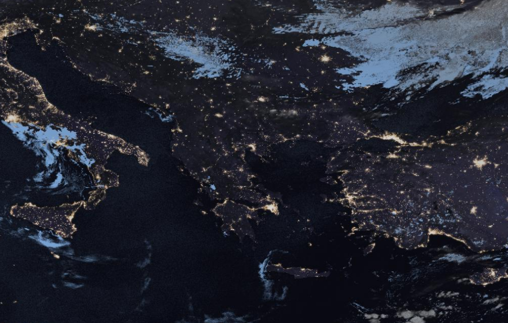 Τελευταία δορυφορική εικόνα νεφοκάλυψης