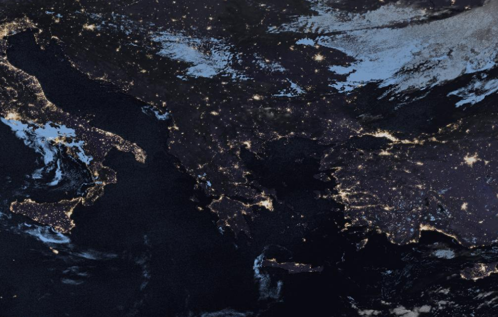 Τελευταία δορυφορική εικόνα νεφοκάλυψης