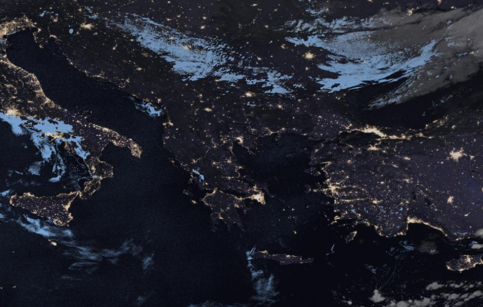 Τελευταία δορυφορική εικόνα νεφοκάλυψης