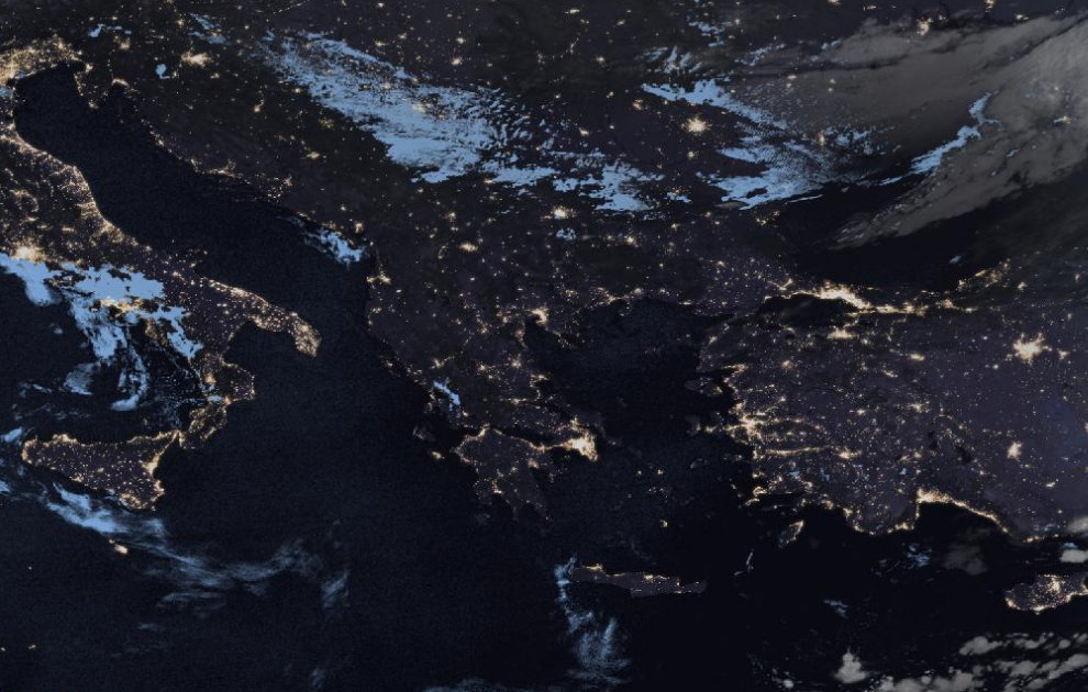 Τελευταία δορυφορική εικόνα νεφοκάλυψης