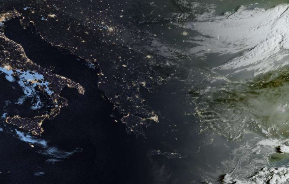 Τελευταία δορυφορική εικόνα νεφοκάλυψης