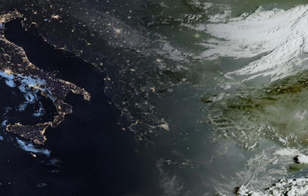 Τελευταία δορυφορική εικόνα νεφοκάλυψης