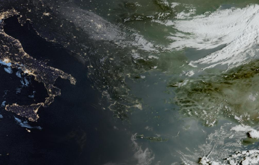 Τελευταία δορυφορική εικόνα νεφοκάλυψης