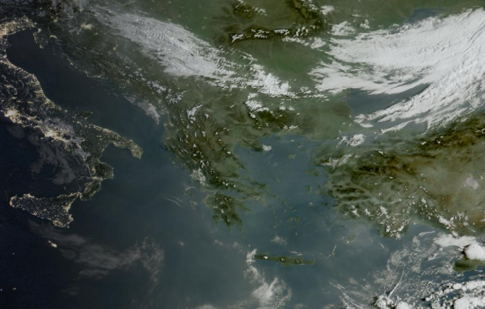 Τελευταία δορυφορική εικόνα νεφοκάλυψης