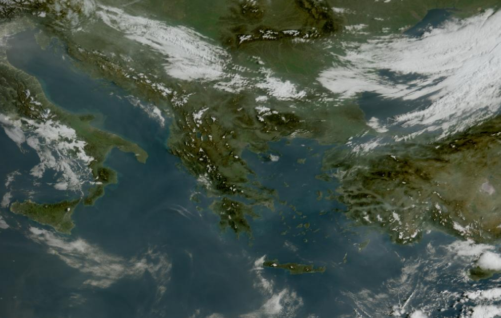 Τελευταία δορυφορική εικόνα νεφοκάλυψης