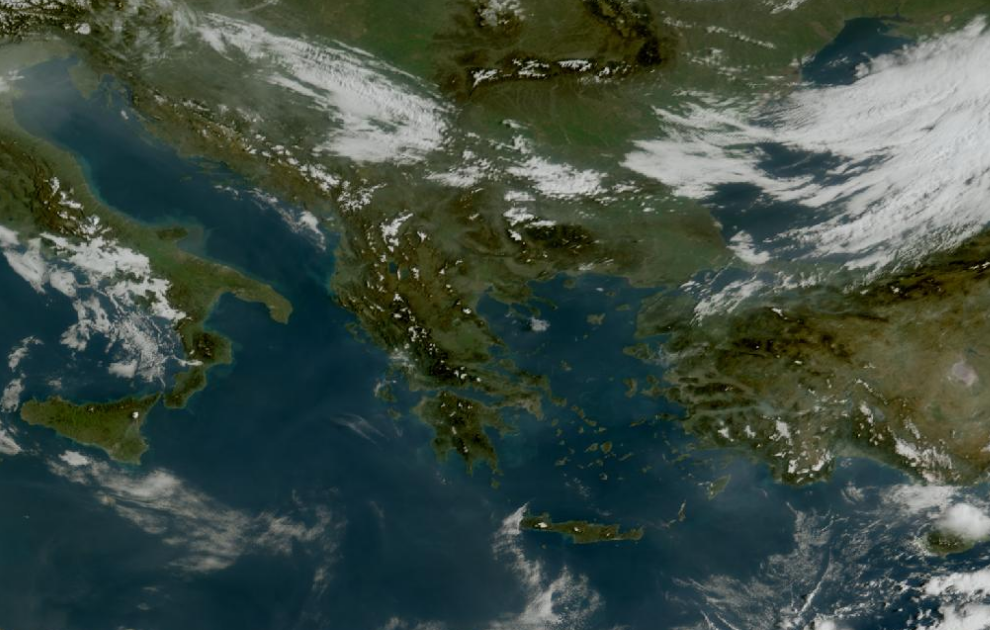 Τελευταία δορυφορική εικόνα νεφοκάλυψης