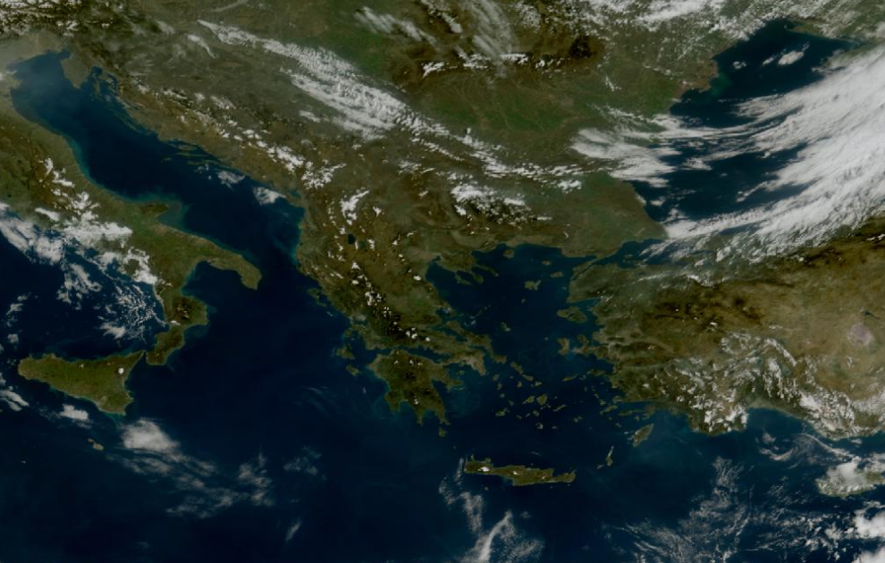 Τελευταία δορυφορική εικόνα νεφοκάλυψης