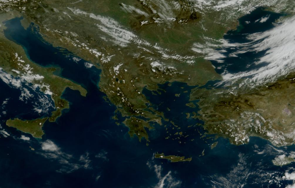 Τελευταία δορυφορική εικόνα νεφοκάλυψης