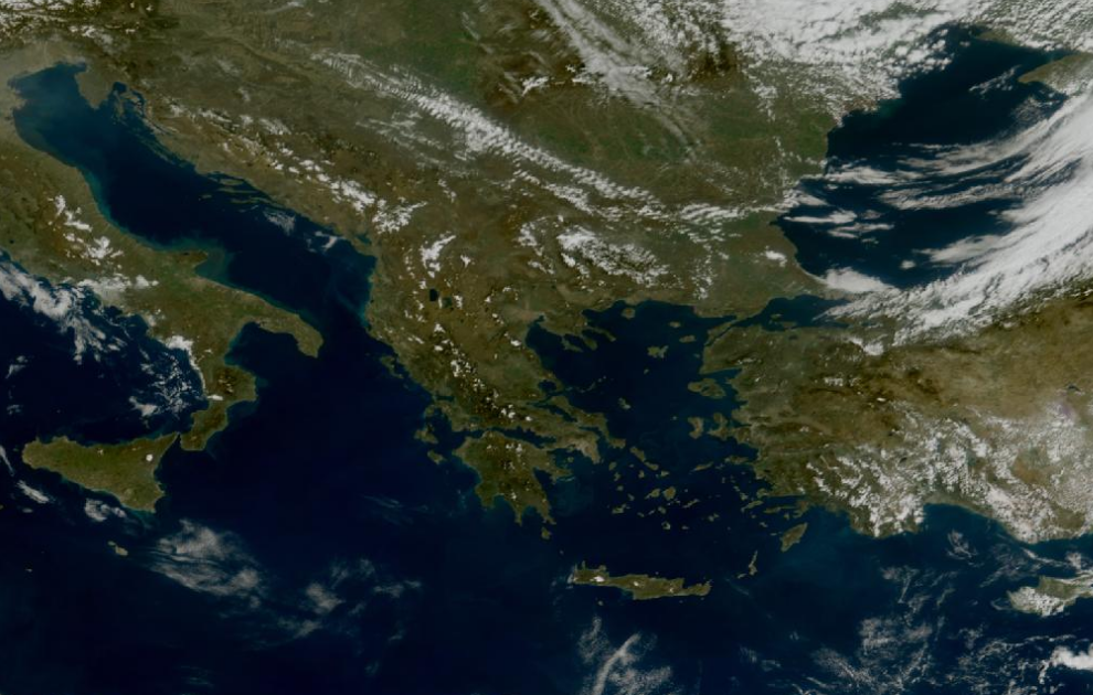 Τελευταία δορυφορική εικόνα νεφοκάλυψης