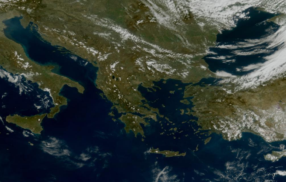 Τελευταία δορυφορική εικόνα νεφοκάλυψης