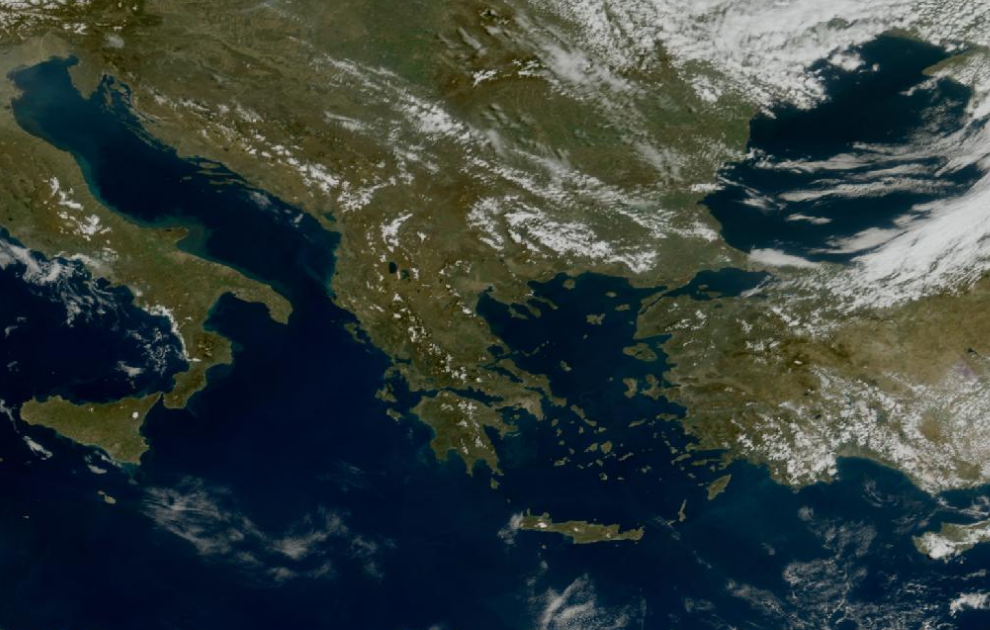 Τελευταία δορυφορική εικόνα νεφοκάλυψης