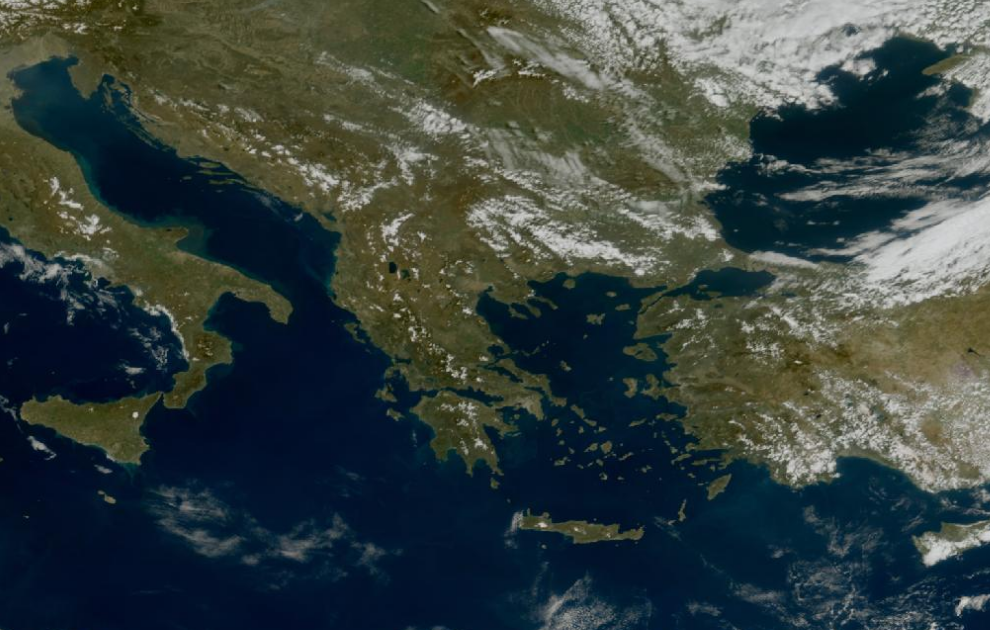 Τελευταία δορυφορική εικόνα νεφοκάλυψης